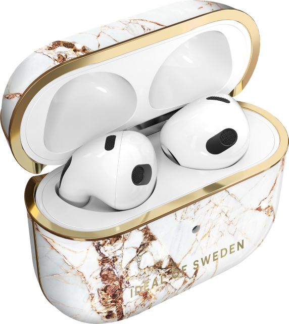IDEAL OF SWEDEN Printed AirPod Case, AirPod 3, Carrara Gold Marble