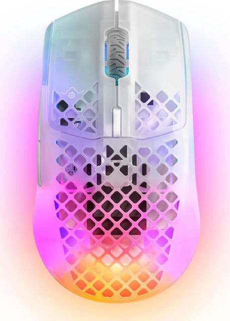 SteelSeries Aerox 3 Super Light Honeycomb Wireless RGB Optical Gaming Mouse (Ghost Edition)